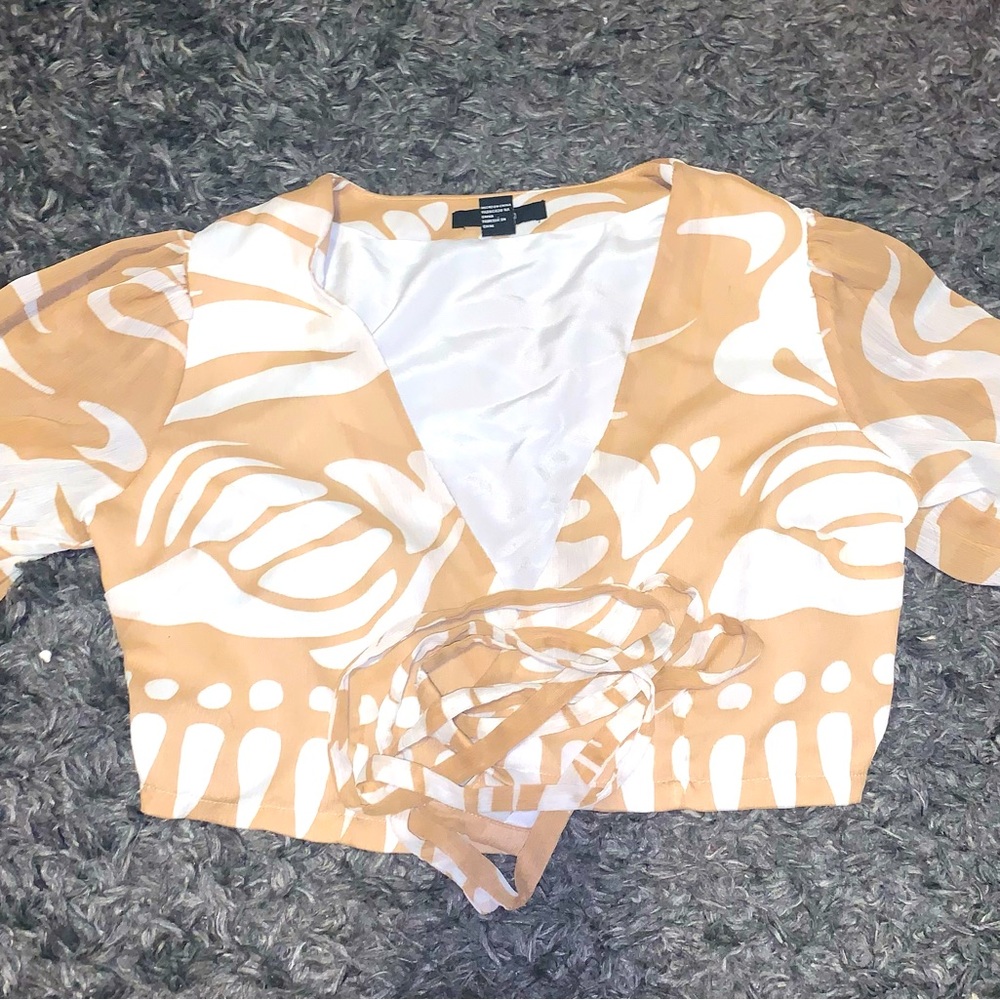 Forever 21 Short-Sleeved Cropped Cover Up